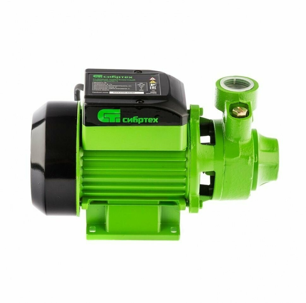 Садовый поверхностный насос СИБРТЕХ СПН450-Ч 450 Вт, напор 40 м, 2100 л/ч, чугун 97242