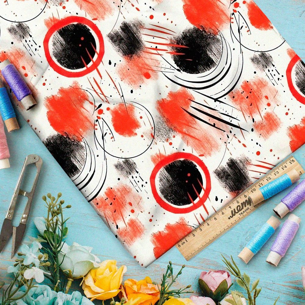 Ткань премиум бифлекс космический ветер