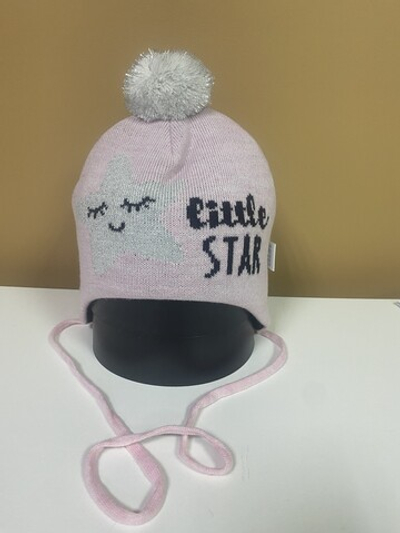 Шапка детская зимняя св.розовая "Little star" размер 46