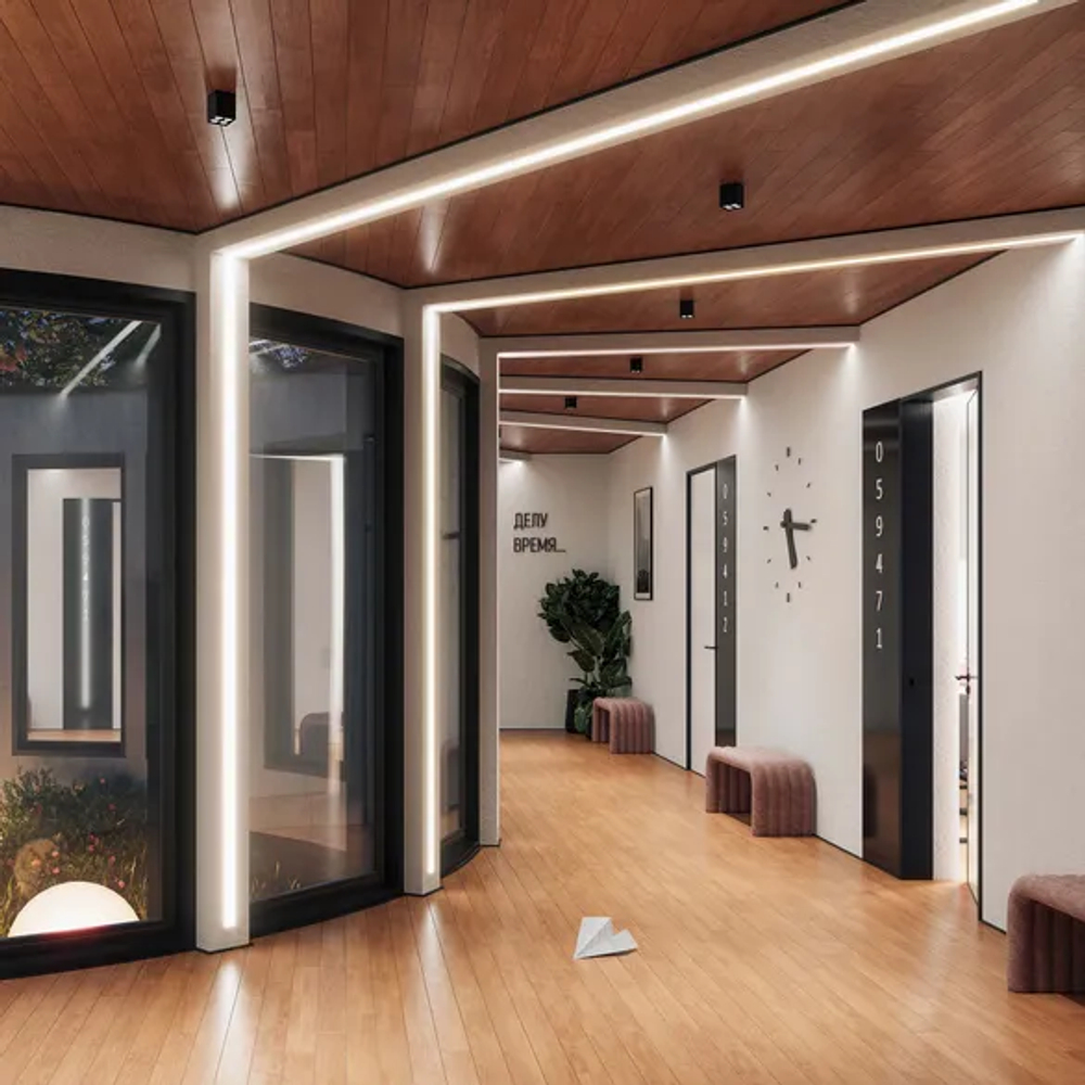 Профиль LINIA45-FANTOM-3000 ANOD (Arlight, Алюминий) 059471