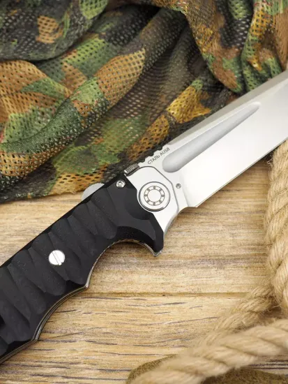 Нож НОКС КУГУАР с толкателем - сталь AUS-8, рукоять G10