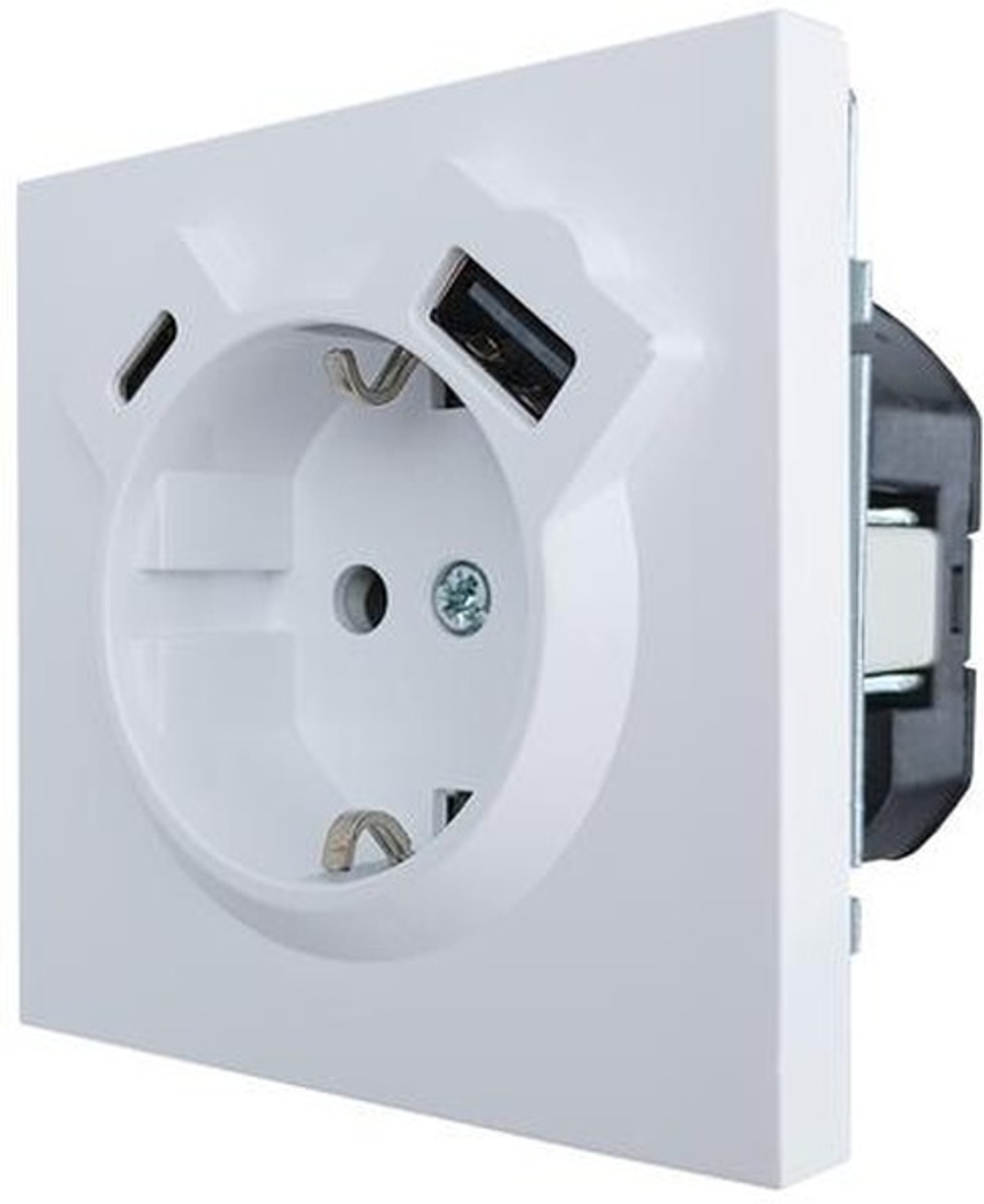 ZIMA Розетка с USB+Type 704-0288-181TC