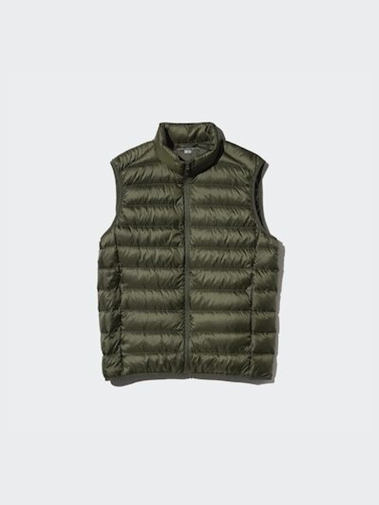 UNIQLO Ультралегкий пуховый жилет, оливковый