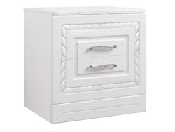 Спальня "Гертруда" №1 (белая листв./ясень жем./домус вайт), ЛДСП/МДФ/иск. кожа, Комфорт-S