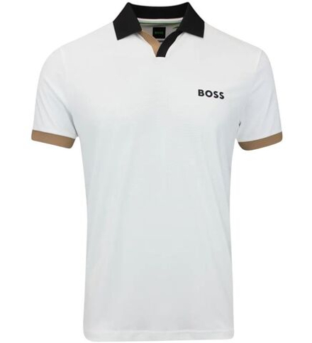 Теннисное поло BOSS Palle TOC - white