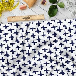 Ткань лен акварельные крестики