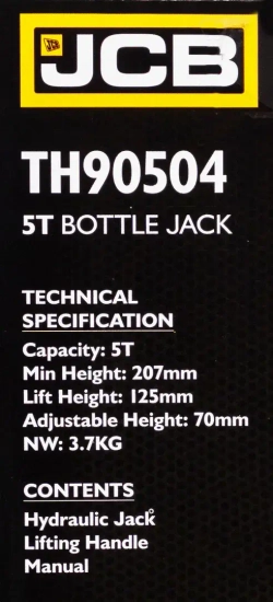 Домкрат бутылочный 5т с клапаном JCB JCB-TH90504