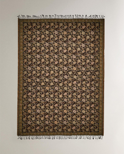 Zara Home плед из хлопка, синий, 140x190 см