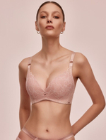 Супер пуш-ап бюстгальтер Glow (Размер: 80C) (Цвет: пудровый)