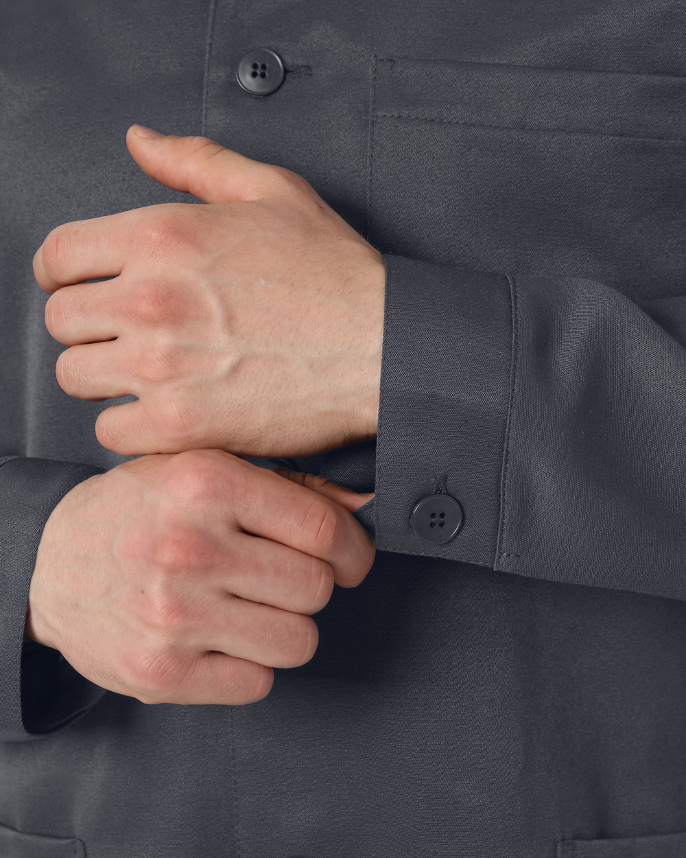 Халат Лигор (тк.Смесовая,210), т.серый/красный