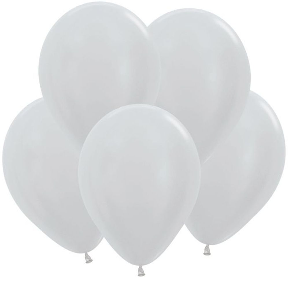 Шар (12"/30 см) Серебро (481), перламутр 20 шт.