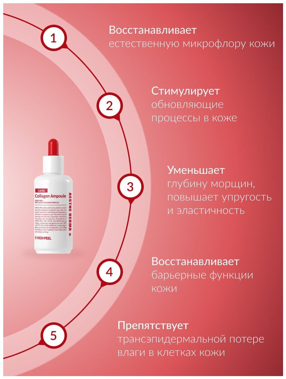 Medi-Peel Red Lacto Collagen Ampoule Коллагеновая ампула с лактобактериями и аминокислотами