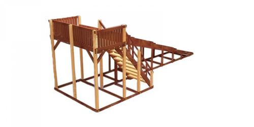 Зимняя деревянная игровая горка TORUDA Север-6 (скат 7.6 м)