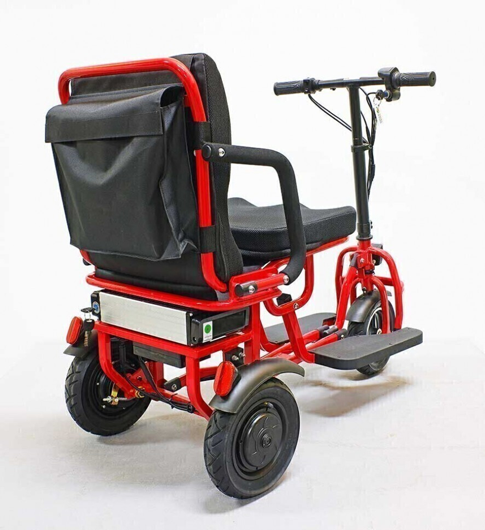 Электро трицикл GreenCamel Кольт V700 (48V 2x350W) 15Ah (красный,черный)