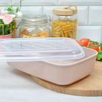 Контейнер 1,6л прямоугольный, темно-кремовый с прозрачной крышкой, №40