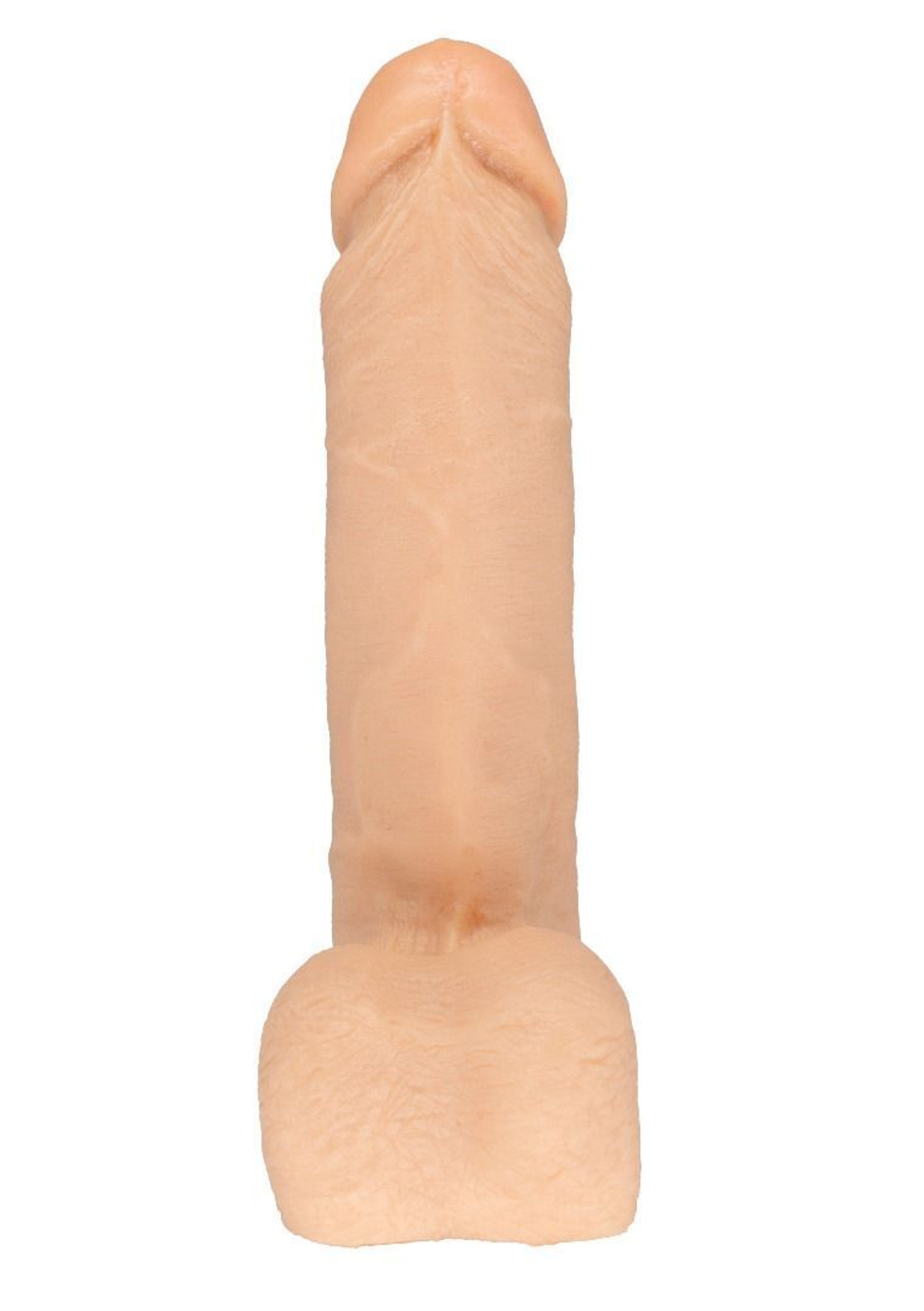 Насадка-фаллос для трусиков с плугом - 19,5 см. (Цвет: телесный)