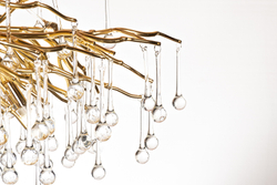 Люстра круглая подвесная 120х38см Garda Decor золото