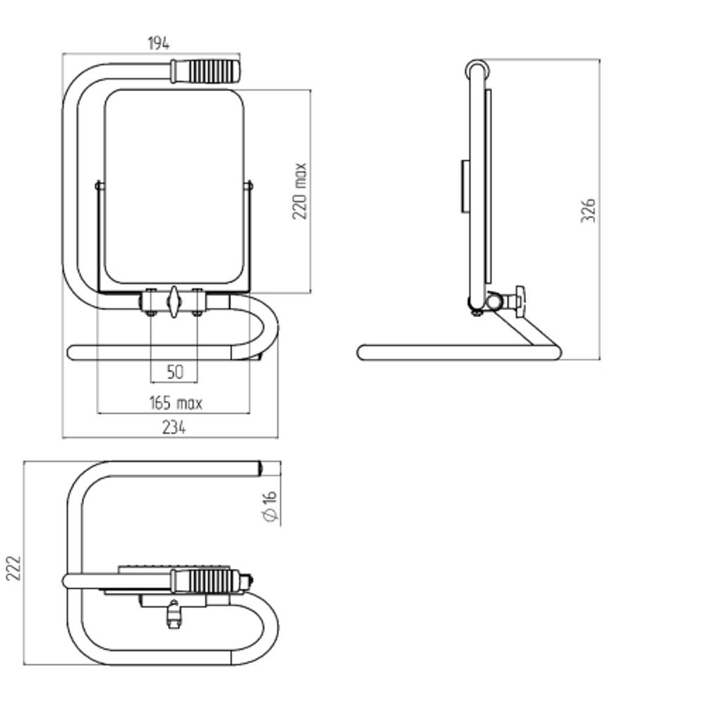 Подставка для прожектора ЭРА LPR-STAND шириной до 175мм