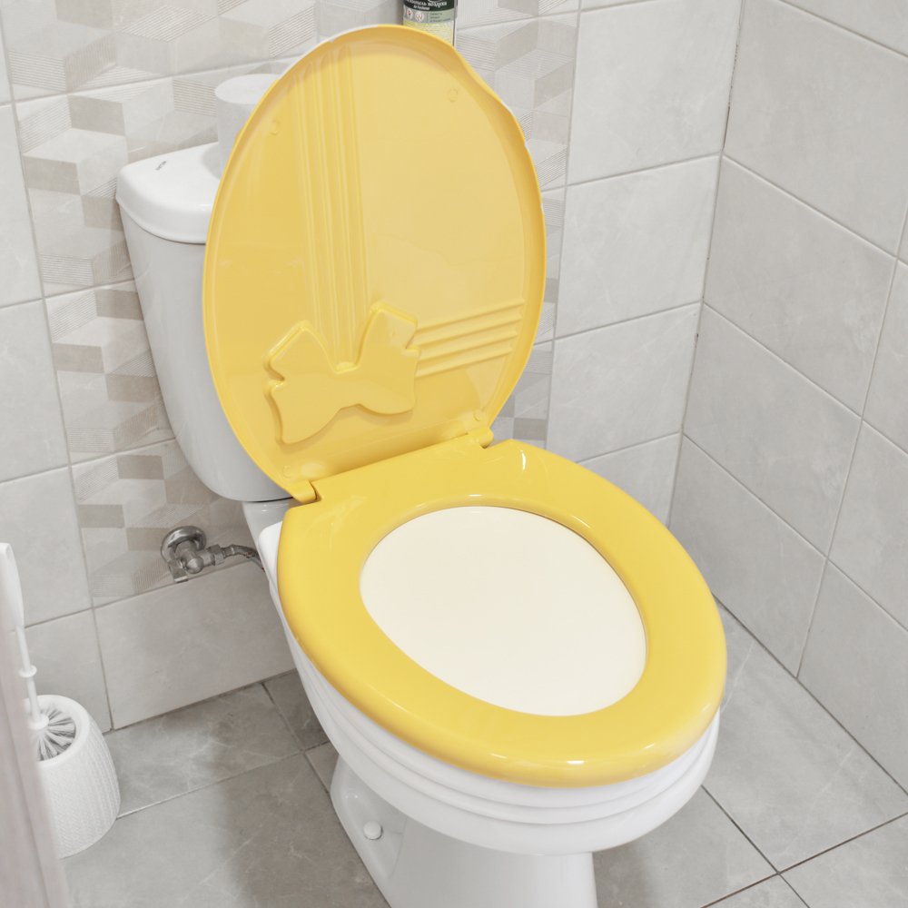 Сиденье для унитаза "Комфорт Люкс" бежевый/темно-коричневый