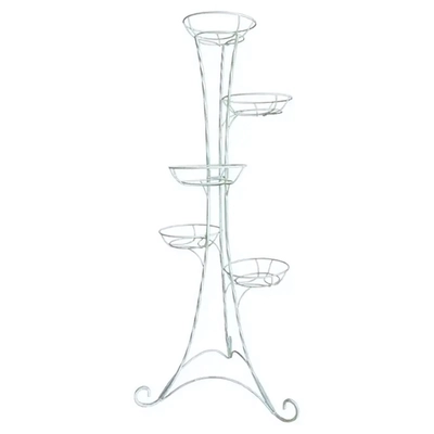 Подставка белая витая классическая 5-ти горшковая