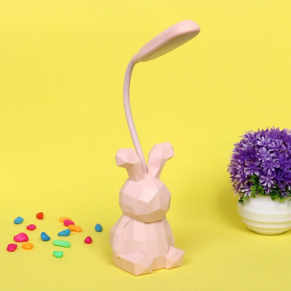 Светильник настольный «Prizma-Зайчик» 6.5*6.5*28 см LED USB 4.2 V1.05w, Розовый
