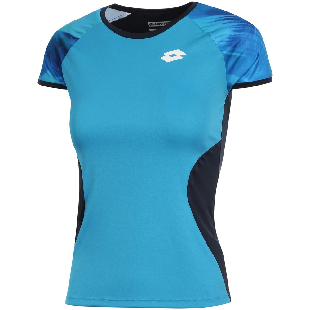 Футболка для девочки теннисная Lotto Top Ten G III Tee PRT3 PL - scuba blue