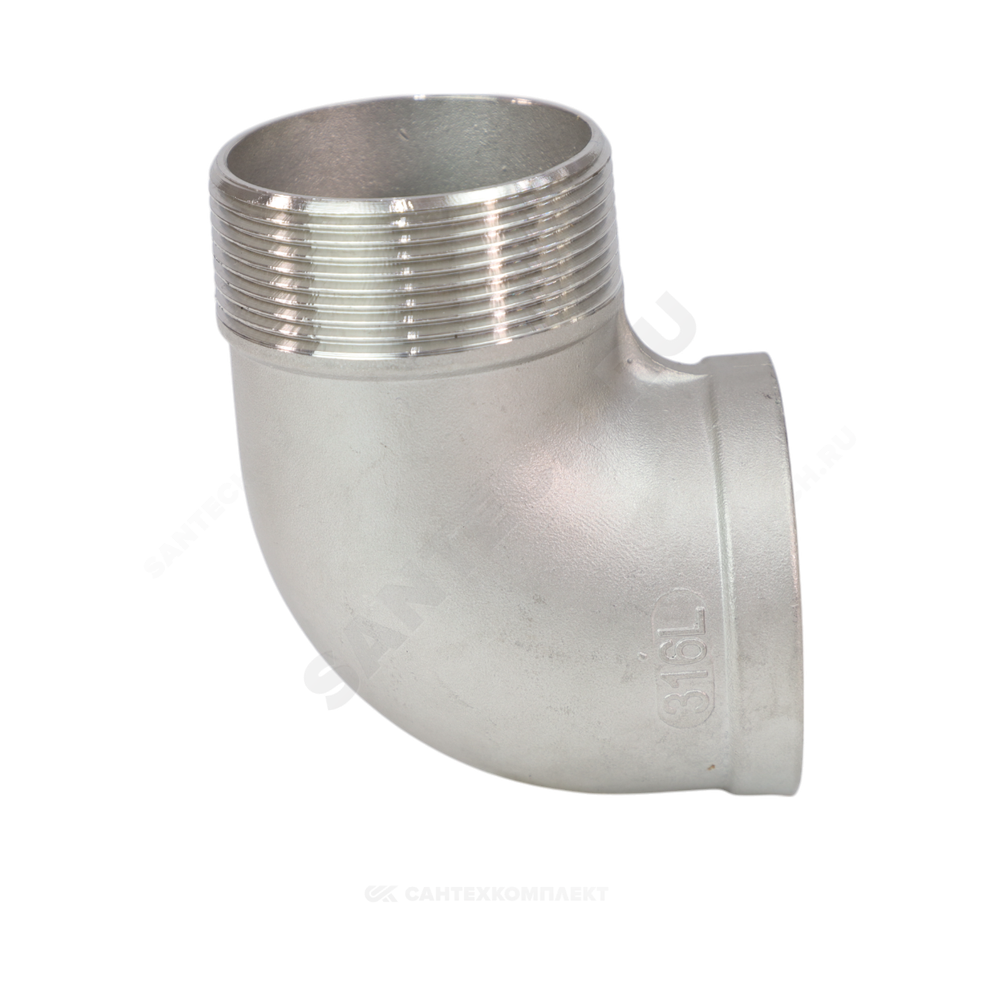 Угольник сталь нерж Ду 40 (1 1/2") ВР/НР Benarmo