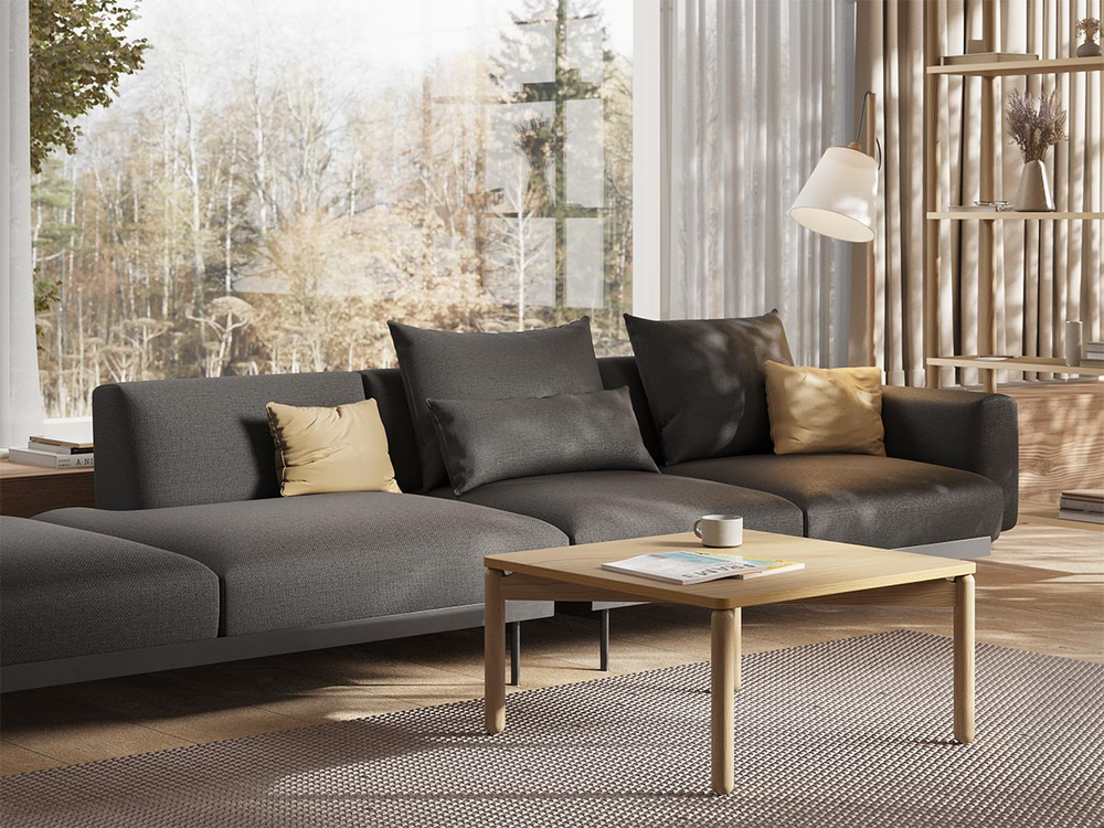 Столик кофейный LATITUDE Saga, 60х60 см, ясень