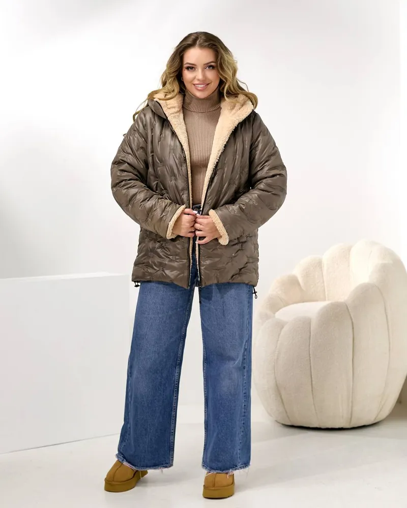 Куртка с мехом УК-4431-1 Фабрика Моды
