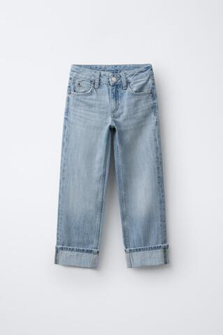 ZARA ДЖИНСЫ STRAIGHT, ГОЛУБОЙ