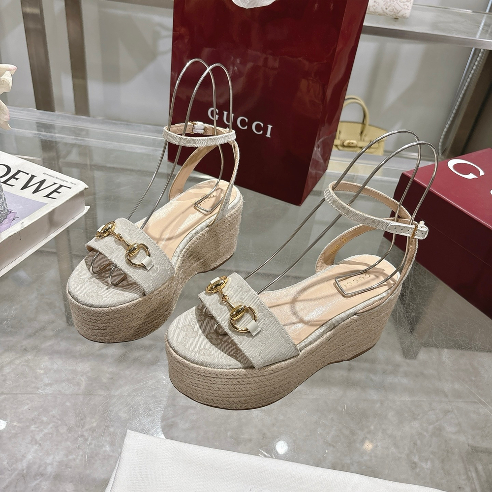 Gucci Horsebit Flatform Sandal