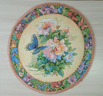 Декоративная гобеленовая салфетка Вальс цветов D 54 см