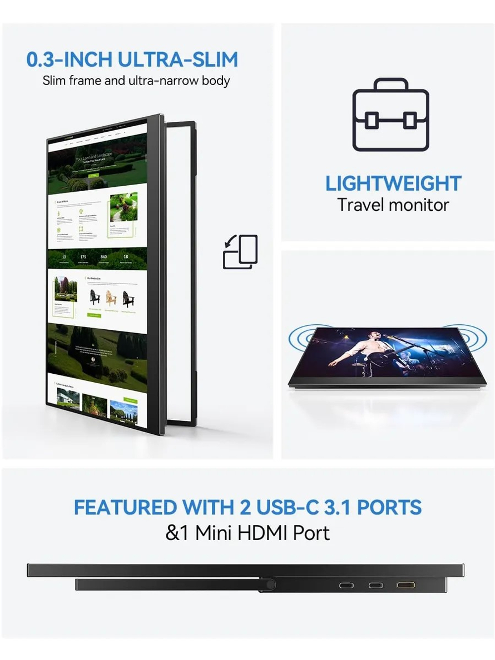 17.5" Портативный игровой монитор UPERFECT UBase17 1920x1200, 60 Гц, IPS