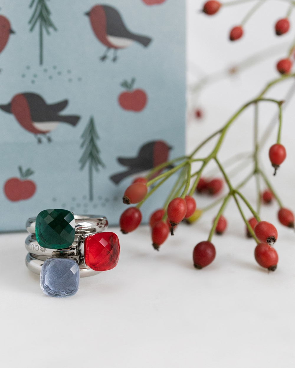 Кольцо Qudo FIRENZE 19 (S) Light Sapphire 107000/40-4715 19 размер 19