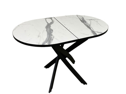 Стол Мир стульев Андромеда 2, Черный муар/Мрамор