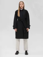 Плащ FOS Средней длины Женский Черный