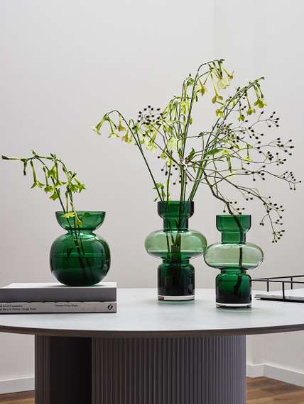 Ваза florum, 20 см, изумрудная