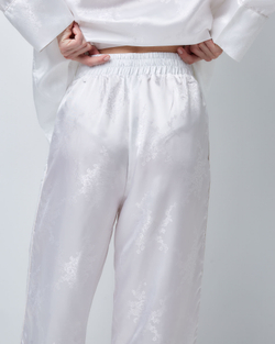 Костюм в пижамном стиле из вискозы Гуччи белый