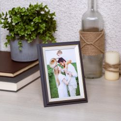 Фоторамка FA Фиеста 10х15 пластиковая со стеклом графитовый | FA фототовары