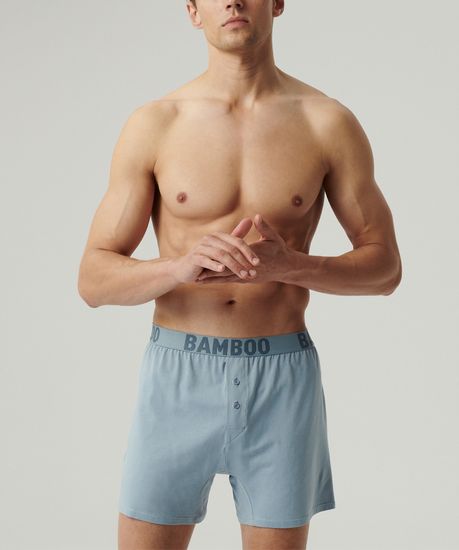 Трусы (2 шт) мужские семейные Atlantic 2MBX-076, бамбук, голубой + графитовый