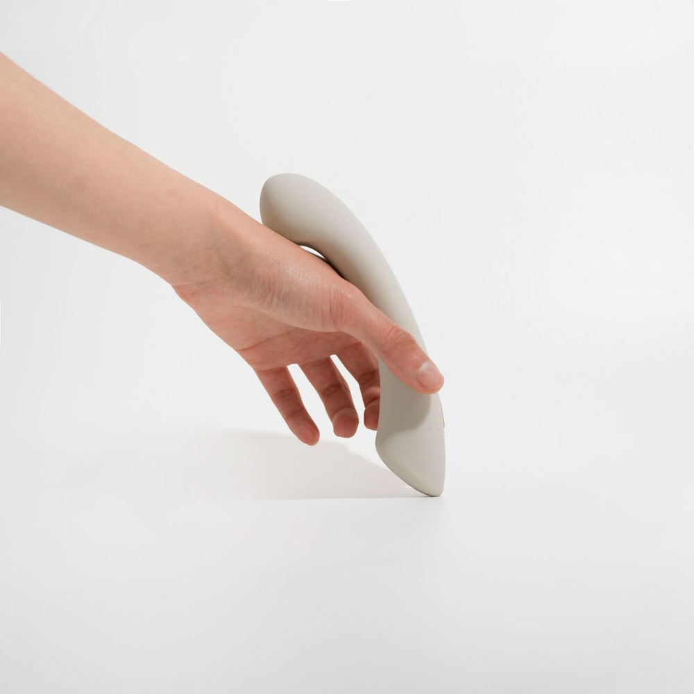 Серый вибростимулятор точки G Mirage - 17,8 см.