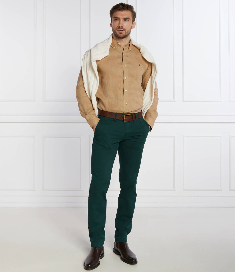 льняная рубашка POLO RALPH LAUREN - бежевый(710794141)