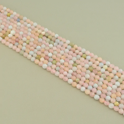 Нитка Морганит 39 см. 5,5 мм. (Без замка)