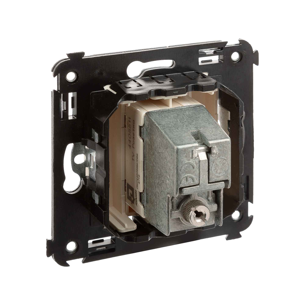 Розетка TV проходная в стену, "Avanti", "Ванильная дымка"