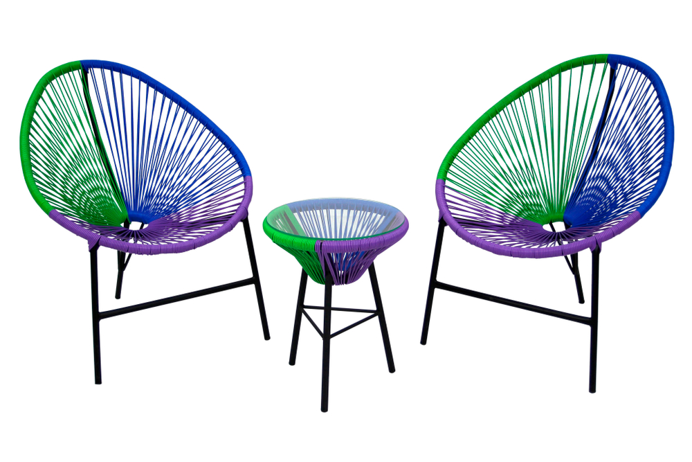 Набор мебели Акапулько арт.AC-MT003 синий, фиолетовый, зеленый, без м/э "Garden story"