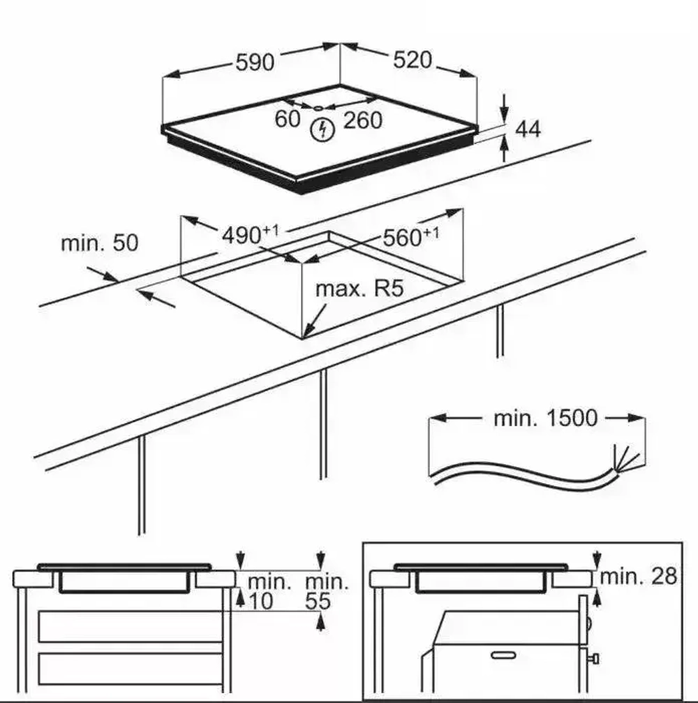 Встраиваемая индукционная варочная панель Electrolux EIS62453