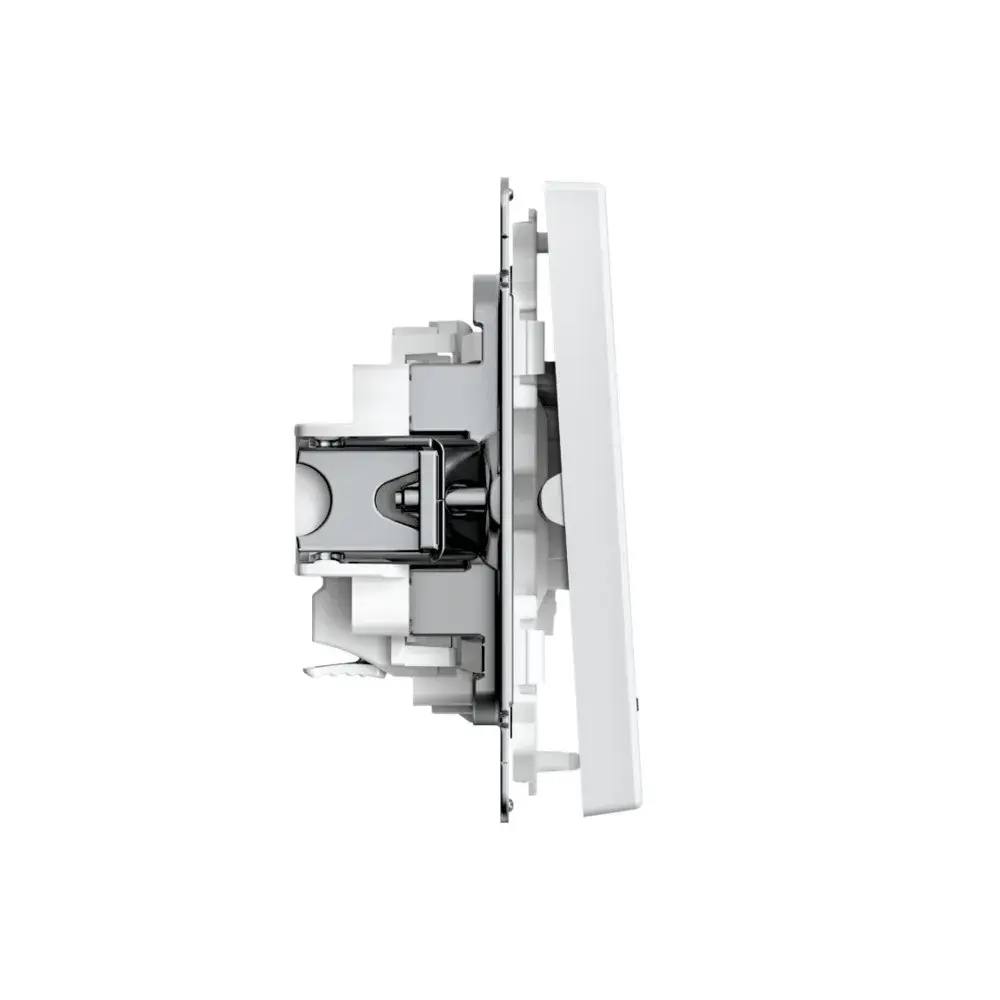 ARTGALLERY 2-клавишный ВЫКЛЮЧАТЕЛЬ с подсветкой, сх.5а, 10АХ, механизм, быстрозажим. клем., БЕЛЫЙ