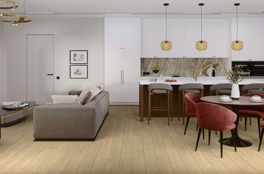Кварц-винил Клеевой LVT Damy Floor Family 2,5 мм Дуб Латте 4.13 м2