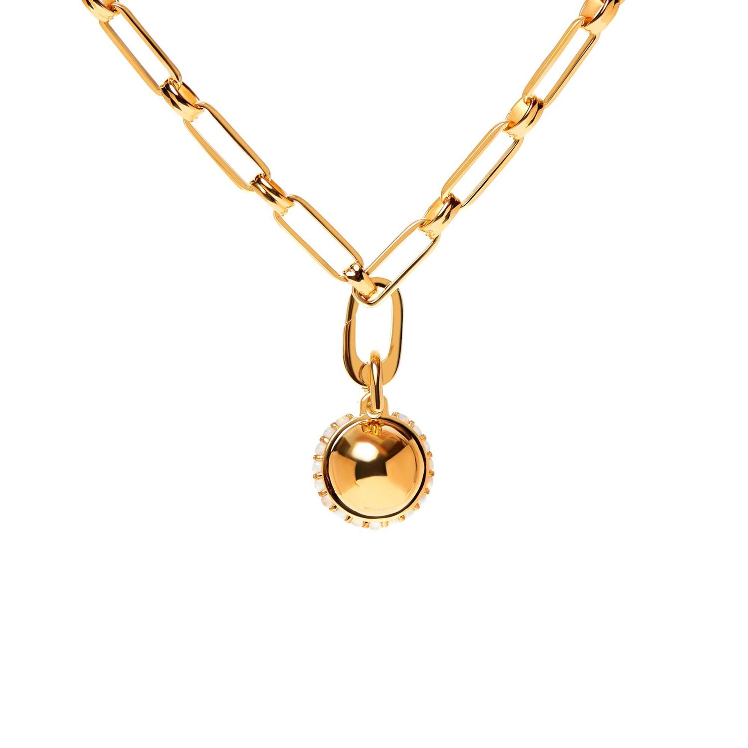 Колье Pave Sphere Pendant Aegis Chain Necklace