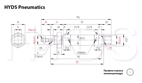 DSNU-20-30-PPV-A Пневмоцилиндр